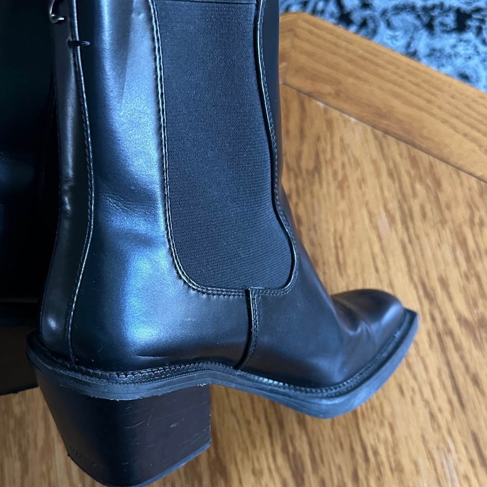 *SAM EDELMAN* Black Heeled Chelsea Mindy Boots Size 7 - Picture 7 of 14